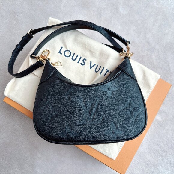 Authentic Louis Vuitton Bagatelle Bag in Black Monogram Empreinte Leather - Picture 1 of 16